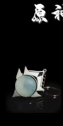 New Teyvat Vision Fontaine Water God Focalors Lyney and Lynette Keychain Luminous 7 Element Eye Of Original God Toy KeyRing