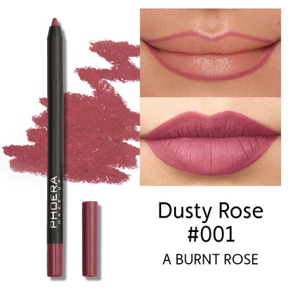 12 Colors Matte Lip Liner Pencil Sexy Red Contour Tint Lipstick Pen Lasting Non-stick Cup Lipsticks Moisturising Lips Cosmetics