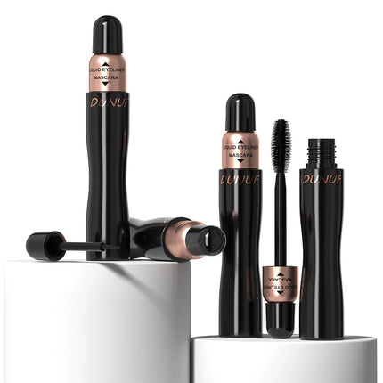 2-in-1 Double-ended Eyeliner Mascara | Matte Black Waterproof | Smudge-proof Quick-drying Ultra-fine | Volumizing Curling Y2K