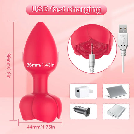 10 Modes Anal Plug Vibrator Vibrating Butt Plug Remote Control Anal Plug for Prostate Massage Adult Sex Toys for Men and Women