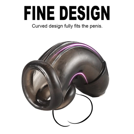 18+ Adults Cock Cages Penis Sleeve Male Soft Penis Ring Reusable Condom Penis Extension Chastity Device Sex Toy for Men Sex Shop