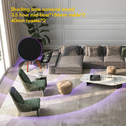 High-Power Flying Saucer All-In-One Bluetooth Speaker 360° Surround Sound Home Wireless Outdoor Portable Sound System