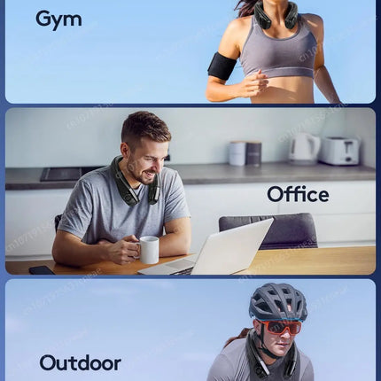 2026 New Neck Air Conditioner Portable Neck Fan Rechargeable Semiconductor Cooling Bladeless Fan Outdoor  Fan Wearable Cooler