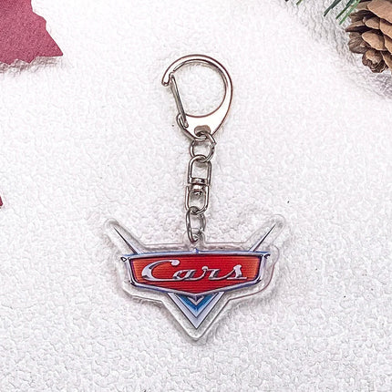 1/11Pcs Disney Cars Lightning McQueen Keychain Accessories Acrylic Charms Pendant For Bag Funny Key Holder Backpack Decoration