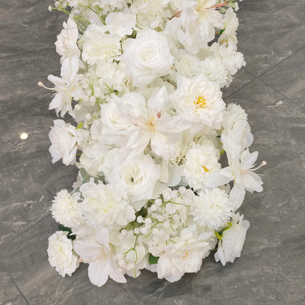 Uflower 100/200cm Flower Row Runner Artificial Flowers Table Centerpiece Wedding Decoration Flowers Backdrop Wall Arches Decor