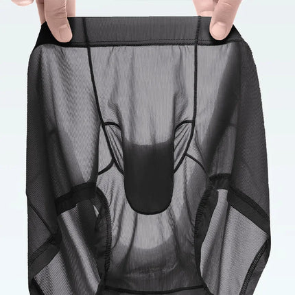 2pcs Solid Color Boxer Shorts Men Seamless Nylon Ice Silk Underwear U Pouch Male Panties Plus Size M-XXL
