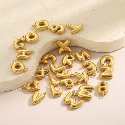 2026 new Bohemian style stainless steel gold-plated letter pendant necklace with personalized and fashionable letters to choose