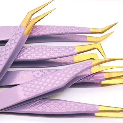 AILEISHI Eyelashes Tweezers Stainless Steel Superhard Tweezers High Precision Anti-static Tweezers For Eyelash Extensions Tools