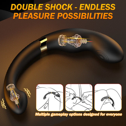 Male Anal Sex Toys Prostate Massager Vibrator for Men Gay Tapping Vibrating Curved Anal Dildo Butt Plug for Men Women Couples