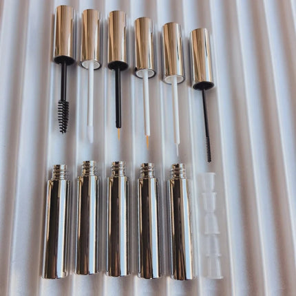 10/30/50/100pcs Empty 10ml Eyeliner Tube Silver Tube Mascara/Lipgloss / Eyelash Growth Liquid Tube Makeup Tool Wholesale