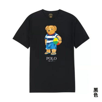 T-shirt Bear Couple T-shirt Short-Sleeve Crew Neck Men's and Women's Summer T-shirt