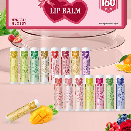 160 piece fruit jelly long-lasting moisturizing lipstick set for long-term travel care