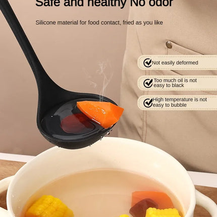 1/10PCS Food-Grade Silicone Kitchen Tools Set, Heat-Resistant Slotted Spoon for Non-Stick Cookware & Hot Pot, Multi-Use Strainer