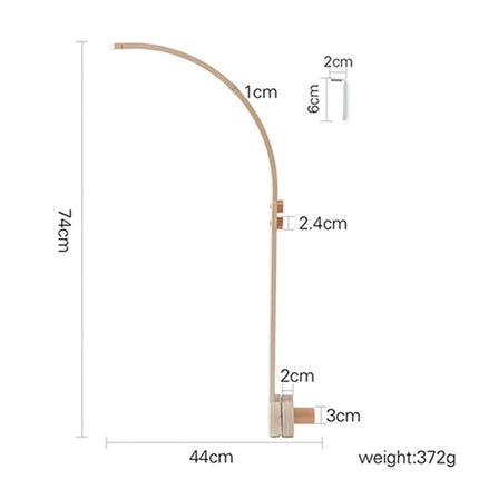 Baby Wooden Bedbell Bracket 0-12 Months Bed Bell Bracket Wooden Mobile Newborn Crochet Bed Bell Hanging Toys Newbaby Rattle Toys