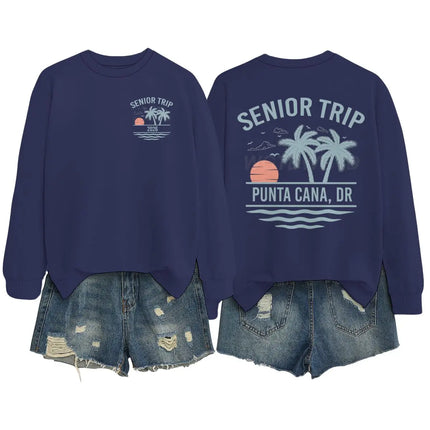Senior Trip 2026 Sweatshirt Men Women Clothing Unisex Classic Casual Crewneck Top Senior Trip 2026 Fashion Casual Hooded Shirt