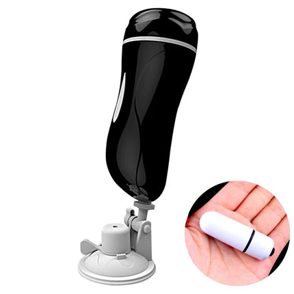 Dual Channel Vagina Anal Masturbation Cup Blowjob Vagina Real Pussy Penis Pump Vibrator Male Mastrubator for Man Sex Erotic Toys