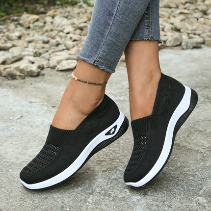 Fashionable casual single shoes, breathable and comfortable women's shoes, sports vulcanized shoes, anti-slip flat shoes