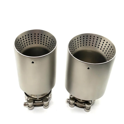 304 Matte Stainless Steel Car Universal Exhaust System Tip For BMW VW GTI MK7 Golf 7 Nozzle Single Muffler Pipe 1PCS