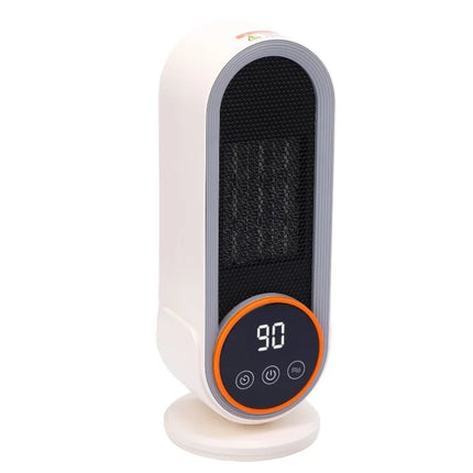 1200W Portable Mini Heater PTC Fast Heating Desktop Fan 2 Settings Timer Remote For Indoor Space Use