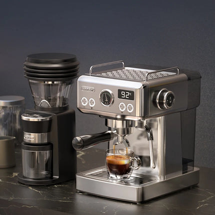 HiBREW Coffee Mill Automatic Electric Coffee Grinder with 31 Gears for Espresso American Coffee Pour Over Visual Bean Storage G3