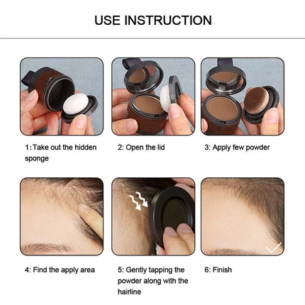 VERONNI Hairline Powder Hairline Shadow Powder Makeup Hair Concealer Forehead Filling Natural Cover Unisex Hair Loss Product