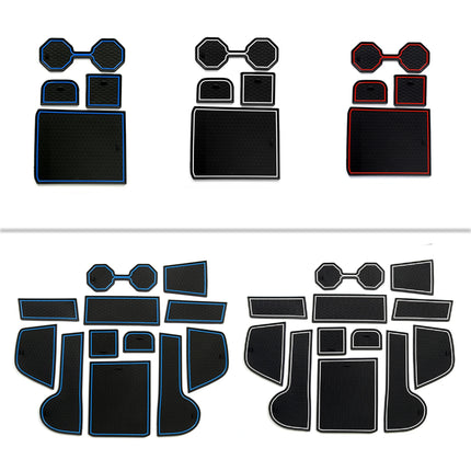 for VW Volkswagen POLO MK6 AW 2018 - 2023 Anti-slip Gate Slot Mat Car Door Groove Cup Pad Interior Accessories