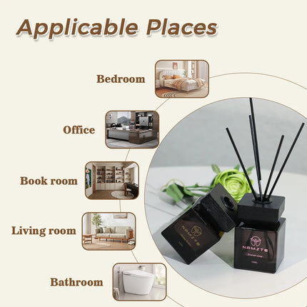 NAMSTE 100ML Premium Aroma Diffuser Oil for Home Car Air Freshener Room Perfume Long Lasting Fragrance Reed Sticks Fragrance Hot