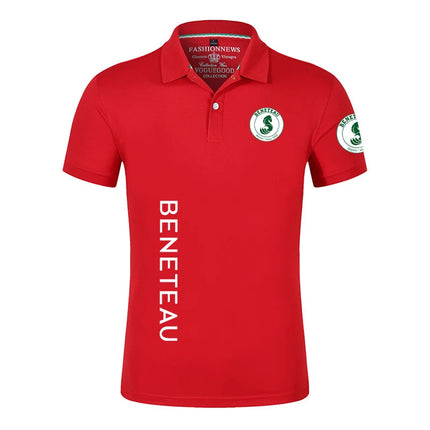 2024 New 100% Cotton Men Beneteau Sailboat Sailing Yacht Summer Short Sleeve Polo Shirt Summer Streetwear Casual Fashion Tops