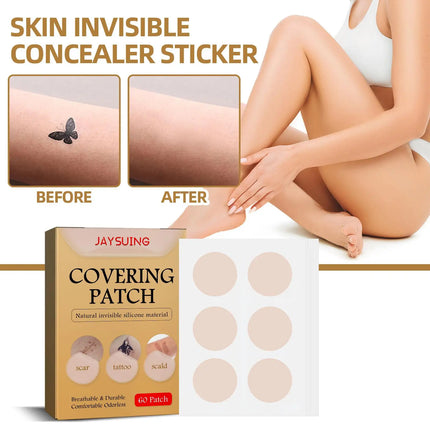 Skin concealing patch-waterproof cover for scars, tattoos, acne marks, birthmarks-natural looking, breathable, reusable