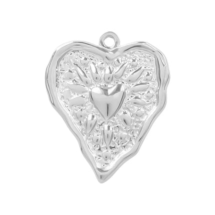 Elegant Love Breloques Stainless Steel Pendants For Jewelry Making Bulk Heart Charm Pendant 5pcs/Lot Materials To Make Bracelets