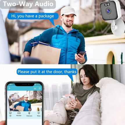 5MP Tuya Smart Mini WiFi IP Camera Indoor Wireless Compact Camera Home Security Two-Way Audio CCTV Surveillance Block Camera