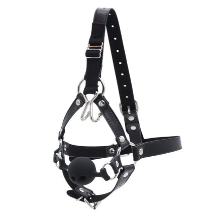 Couples Cosplay Open Mouth Gag BDSM Bondage Restraints Breathable Ring Harness Strap Fetish Silicone Gag Ball Sex Toys For Women