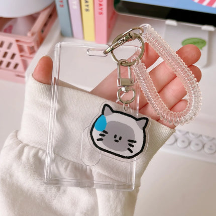 Crystal Butterfly 3 Inch Acrylic Card Holder Photocards Display Credit ID Bank Card Protective Case Keychain Pendant Fashion
