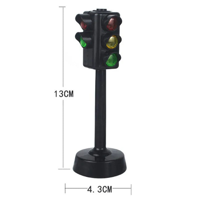 Safety Education Traffic Light Toy Traffic Signs and Crosswalk Light Signal Toys Signpost Barrier Speed Limit Indicator Warning