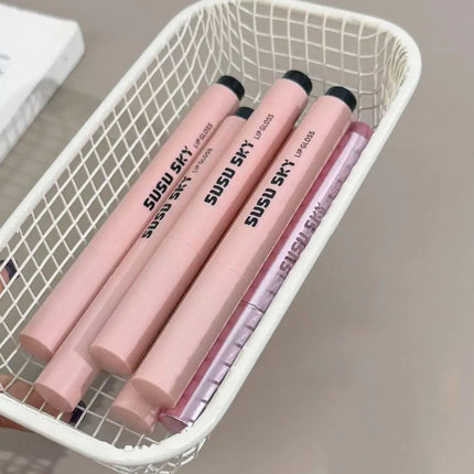 Pearlescent Pink Glitter Solid Lip Gloss Moisturizing Nourishing Water-gloss Crystal Mirror Glass Lip Tint Lipstick Pen Makeup