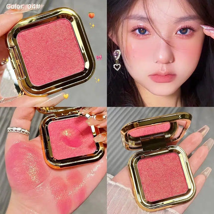 Peach Kiss 3D blush cream rouge Matte pearlescent Blusher Natural and lasting Color rendering Facial contour Blusher