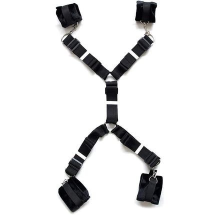 Sexual Bondage Restraints BDSM Bed Sex Toy Adjustable Handcuffs Wrist and Ankle Cuff Restraints Erotic Couple Games Gear Kit