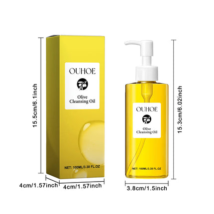 OUHOE Gentle Olive Cleansing Oil, Nourishing & Moisturizing, Effectively Removes Makeup & Impurities, For Face & Lips