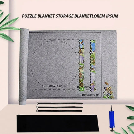 Puzzles Mat Jigsaw Roll Felt Mat Play mat Puzzles Blanket For Up to 3000 Pieces Puzzle Accessories Portable Travel Storage bag