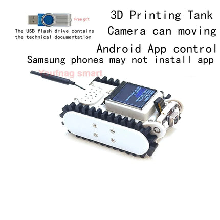 Pipeline Inspection Wireless Video Car Track RC Robot with Camera Maker Teaching Esp32 Scanning Code Networking DIY Program Toys