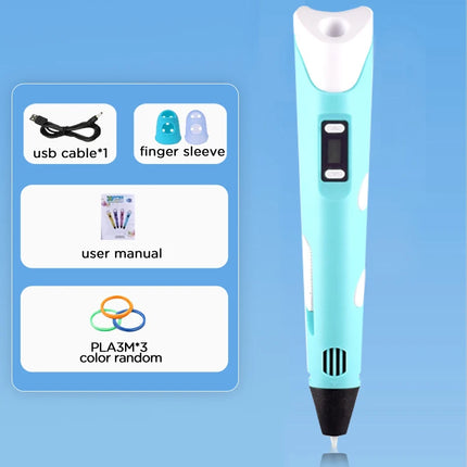 3D Pen Drawing Printing Pen With LCD Screen Compatible PLA Filament Toys Safe Paiting for Children DIY Toy Gift