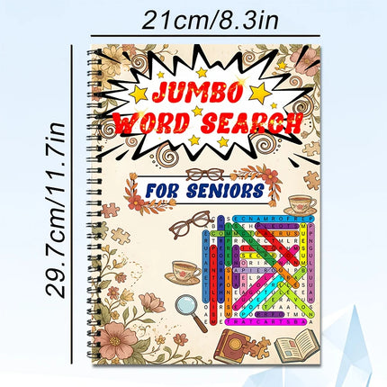 1PC Large Print Word Search Puzzle Book for Adults Seniors, Brain Teaser Games, Christmas Gifts and Travel Activities