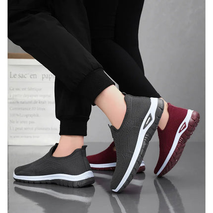 Men Casual Shoes Breathable Sneakers Mens Lightweight Walking Running Shoes Slip on Loafers for Couple Zapatillas Hombre Size 44