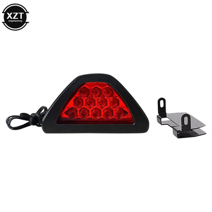 1pcs Brake Lights Universal F1 Style DRL Red 12 LED Rear Tail Stop Brake Light Third Brake Stop Safety Lamp Light Car LED Signal