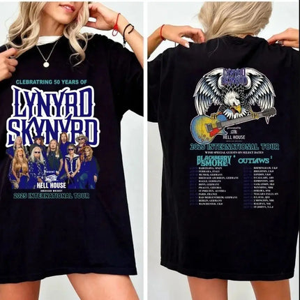 Hip Pop Y2k Tops Lynyrd Skynyrd 2026 International Tour T-shirt Fashion Casual Top Y2k Sports Streetwear Tee Unisex