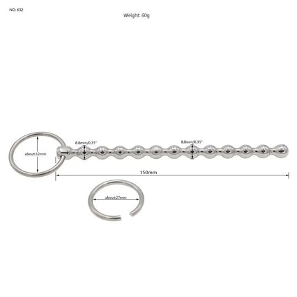Massage Wand Urethral Sound Dilators Stimulation Catheter Beads  Penis Plug Insert Male Masturbator Horse Eye Sticks BDSM Penis