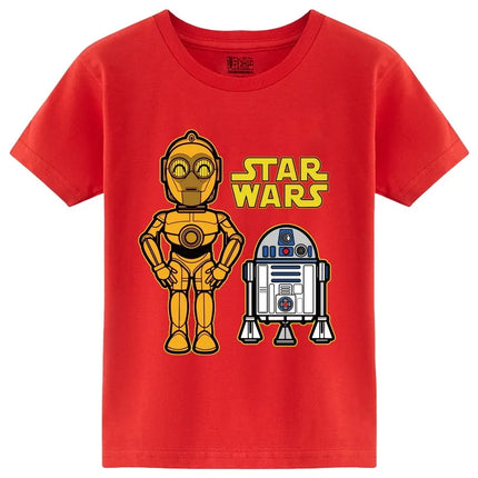 2026 New Cotton Breathable Children's T-shirt Trendy Cool Star Wars All Character Cartoon Printed Parent Child Short Sleeve