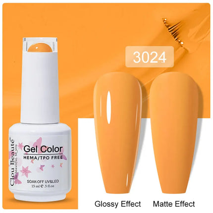 Clou Beaute 15ml Nail Gel Polish Vernis Semi Permanent UV LED Lamp Lakiery Hybrydowe Hema Free Red Nail Art Gel Lacquer Gel