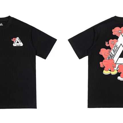 PALACE European and American trendy brand triangle print high-quality men's and women's casual pure cotton short sleeved T-shirt