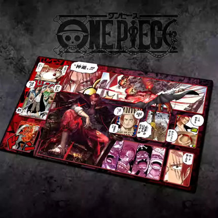 60*35cm Anime One Piece OPCG GAME Card PlayMat Comic Series New Four Emperors Teach Shankusu Buggy Luffy Chopper Collection Toys